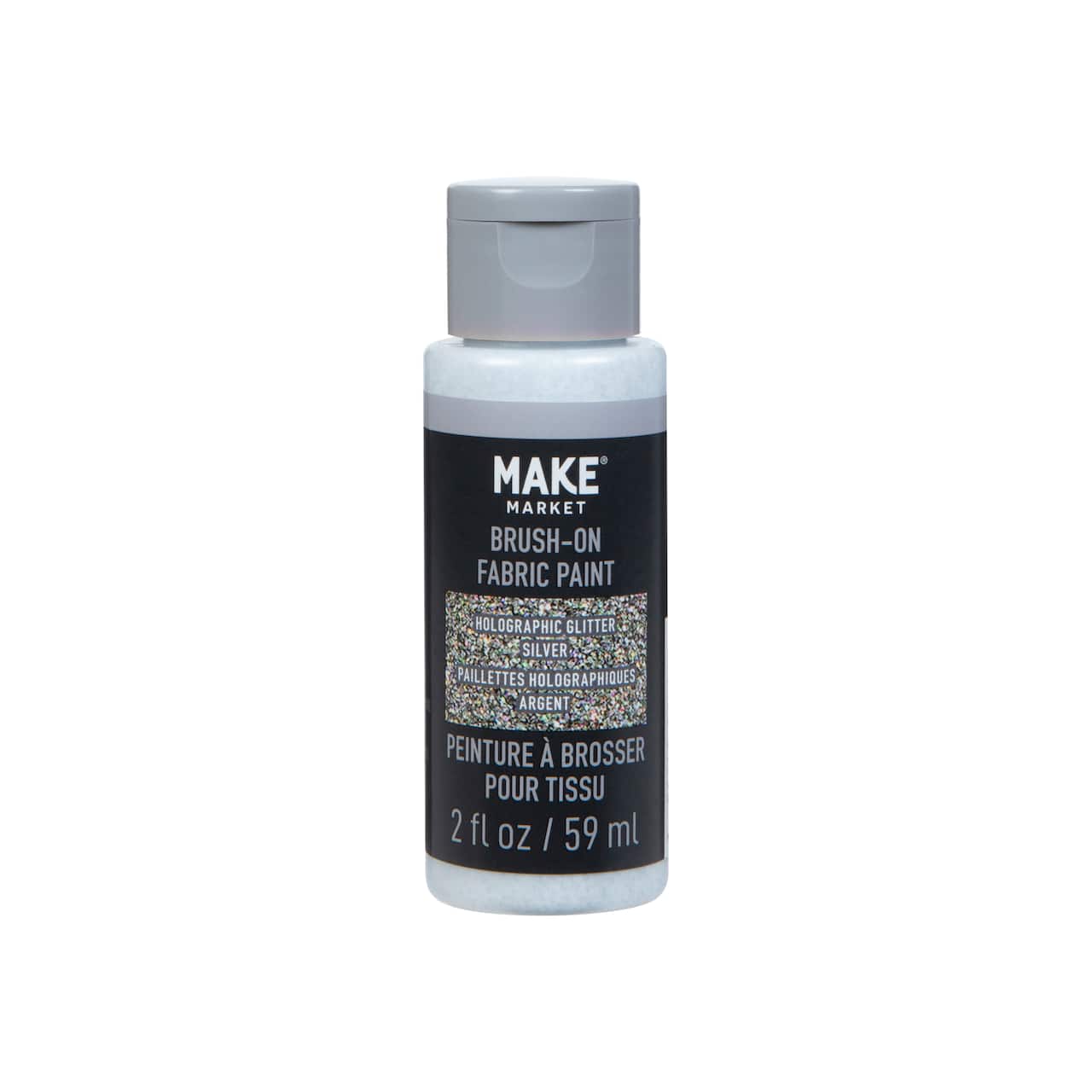 12 Pack: Glitter Brush-On Fabric Paint by Make Market®